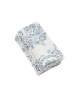 (Set of 4) Indigo Toile Floral Napkin 100% Linen