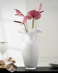Opal White Vase 9.75"H