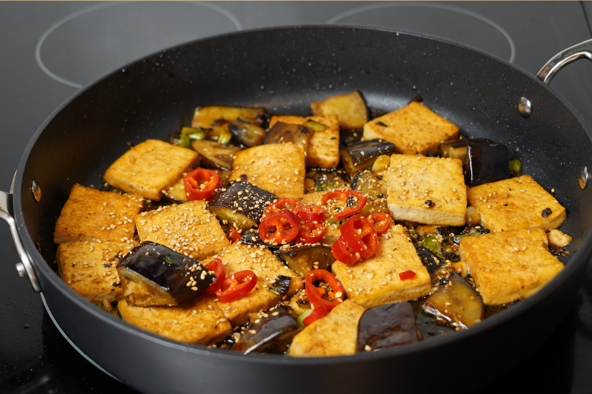 Braised Tofu and Eggplant