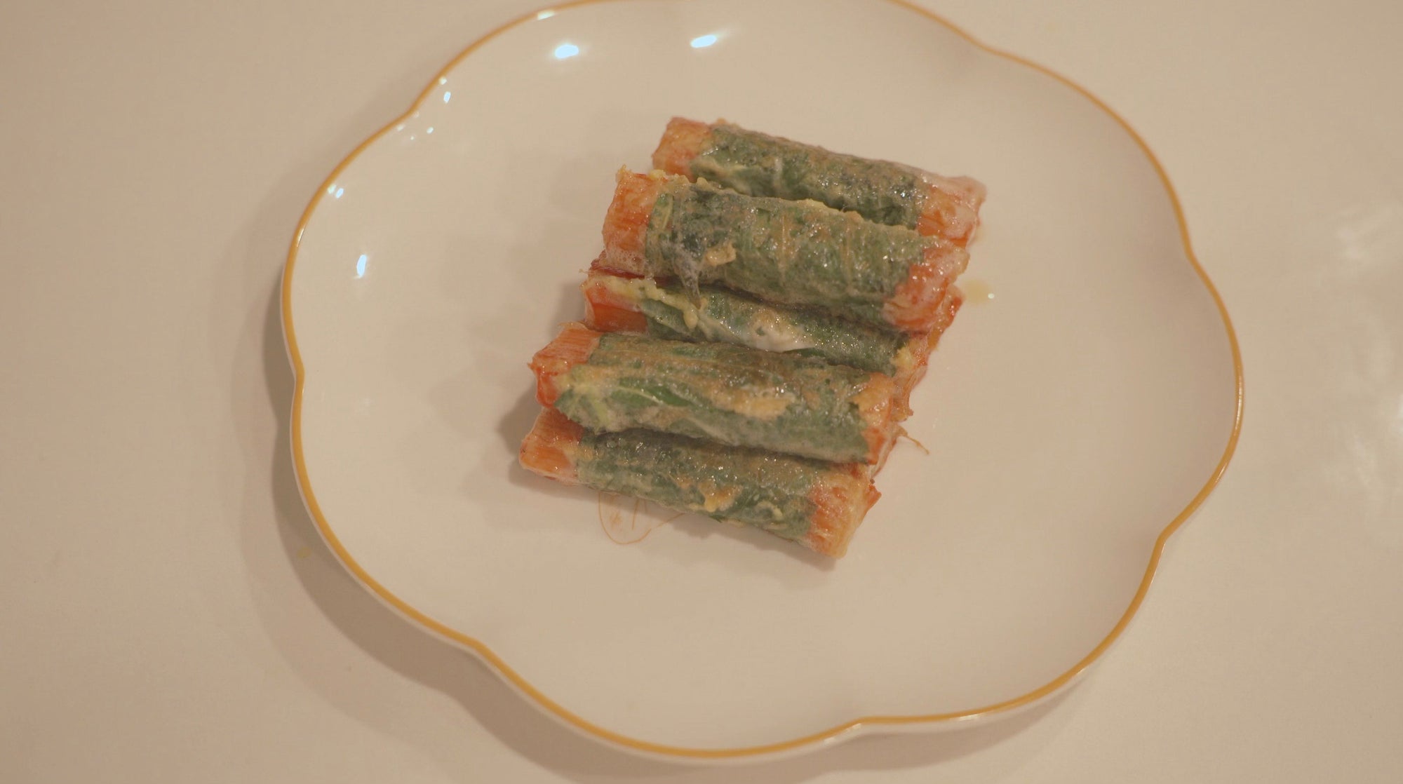 Perilla Leaf Jeon with Crab Sticks