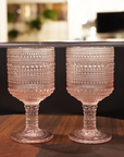 Vintage Style Pink Glassware Tumbler