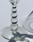 Vintage 1980s Martini Glasses with Bubble Stem